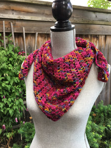 Kerchief scarf, hand dyed