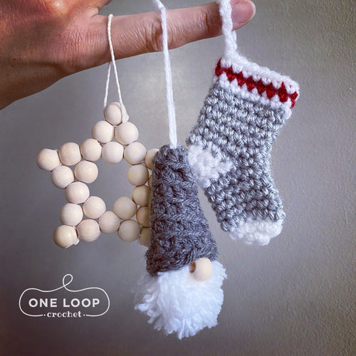 ornament - mini work sock stocking
