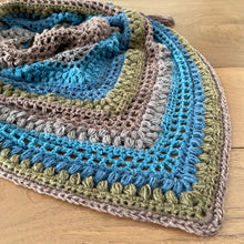 Striped triangle shawl
